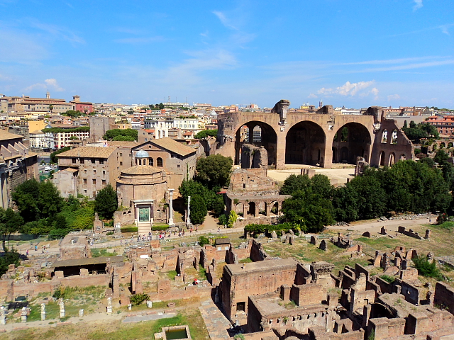 roman forum from palatine hill View of The Roman Forum from Palatine Hill