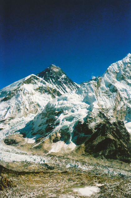 Staring at Mount Everest. The highest place on earth