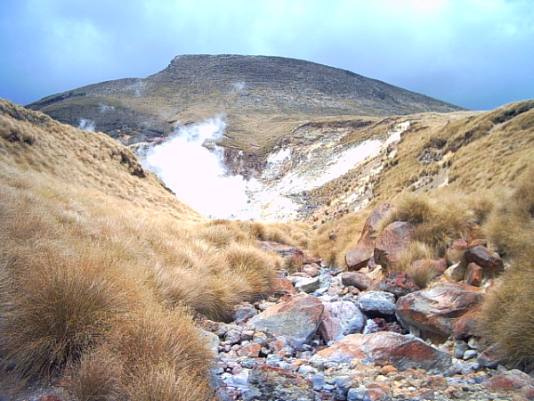 tongariro crossing thermal spring Thermal spring on the Tongariro Crossing, New Zealand