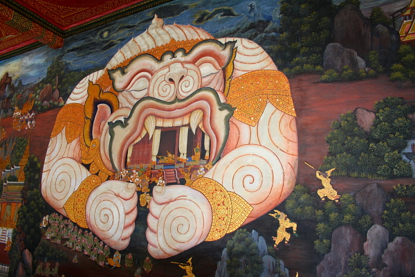 wat phra kaew artwork 01 artwork in Wat Phra Kaew in bangkok, Thailand