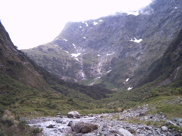 milford track pass Looking towards MacKinnon Pass on the Milford Track, New Zealand