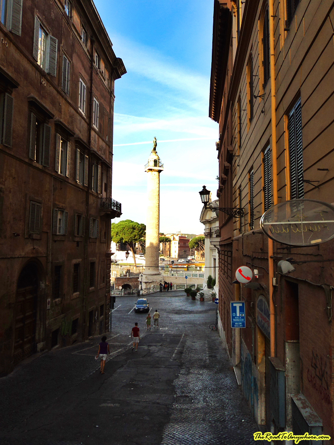 rome street view Rome street view to the Imperial Forum in Rome, Italy