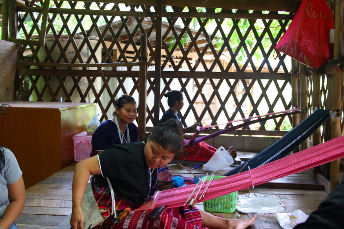 white karen village garment making Making garments in a White Karen Village in Northern Thailand