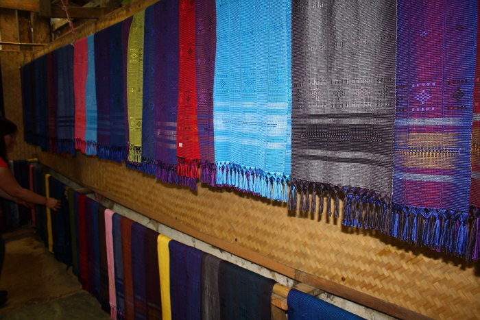 white karen village garments Scarfs and garments in a White Karen Village in Northern Thailand