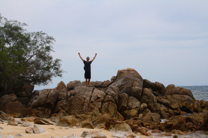 koh phangan rocks Scrambling over rocks on Koh Phangan, Thailand