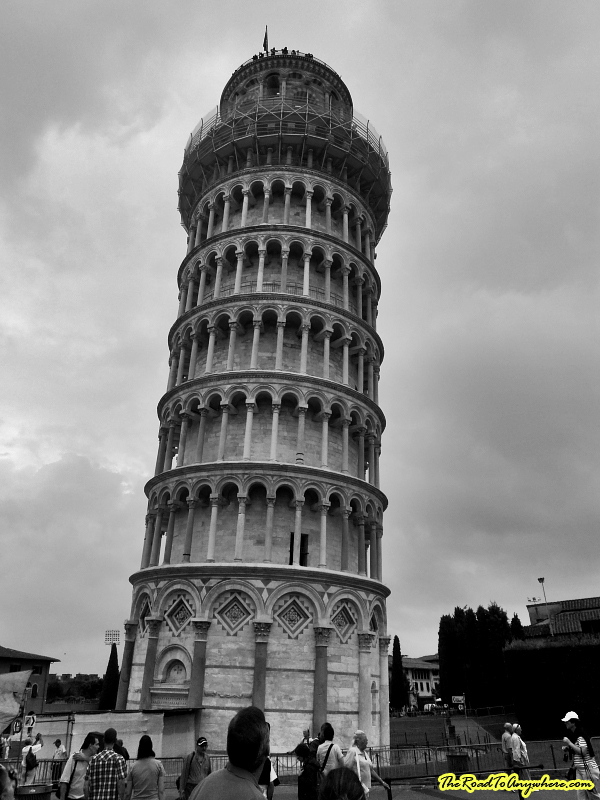 pisa leaning tower bw The Leaning Tower of Pisa in Pisa, Italy