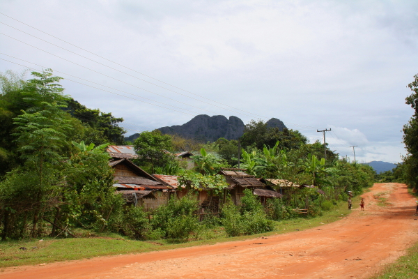 vang vieng village A village in Vang Vieng, Laos
