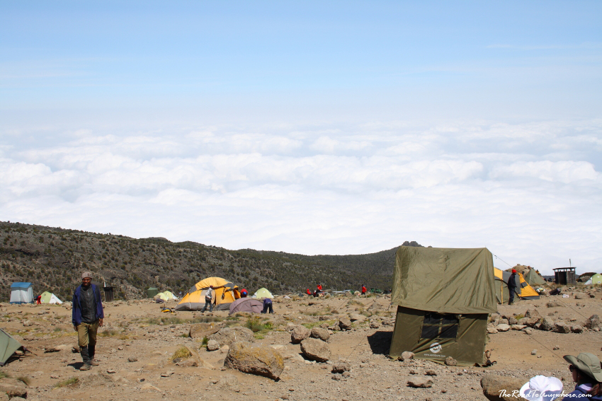 barafu karanga camp view View down the mountain at Karanga Camp on Mount Kilimanjaro, Tanzania