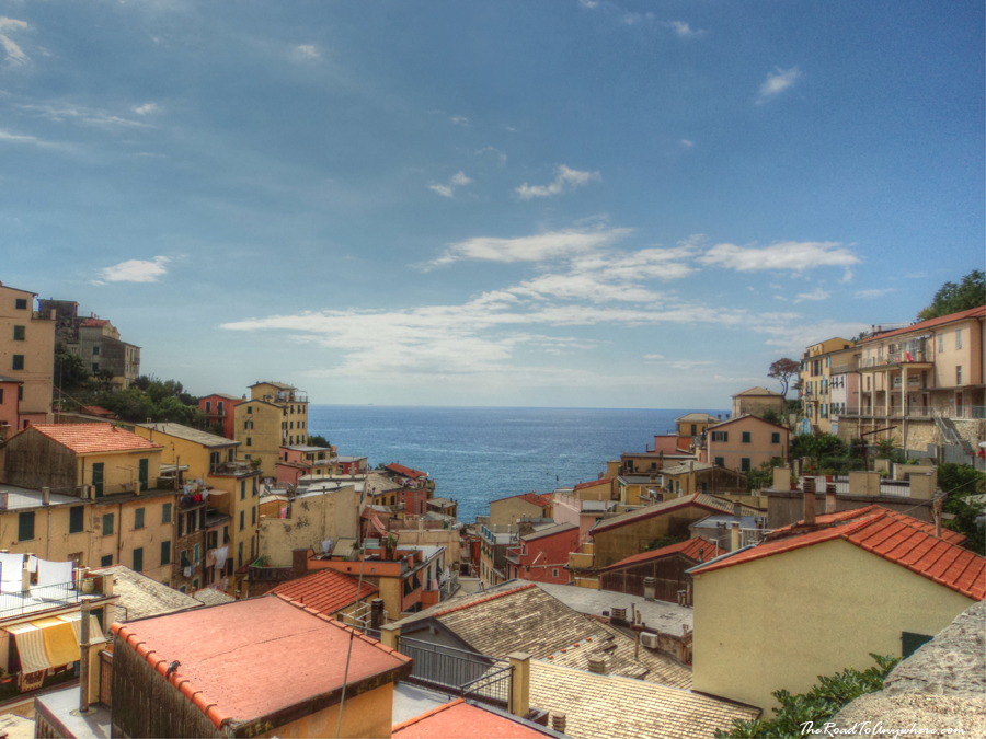 riomaggiore rooftop view Rooftop view in Riomaggiore, Cinque Terre, Italy