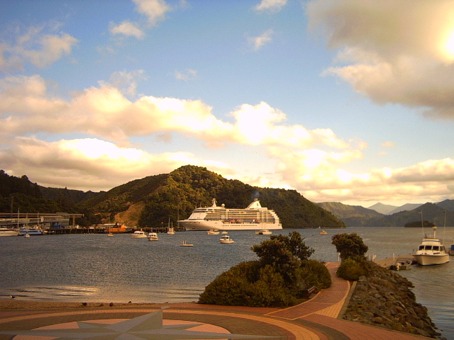 queen charlotte track picton Harbour at Picton on Marlborough Sounds, New Zealand