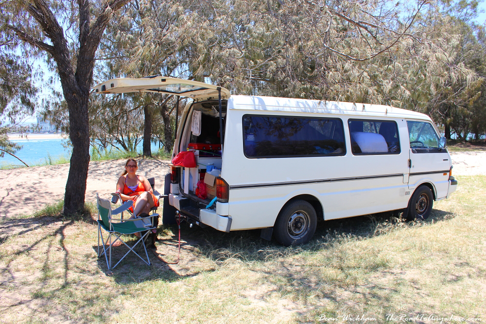 Campervan at the beach Gold Coast Campervan at the beach on the Gold Coast, Australia