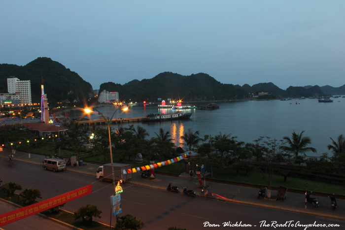 View from our hotel in Cat Ba Town on Cat Ba Island, Vietnam