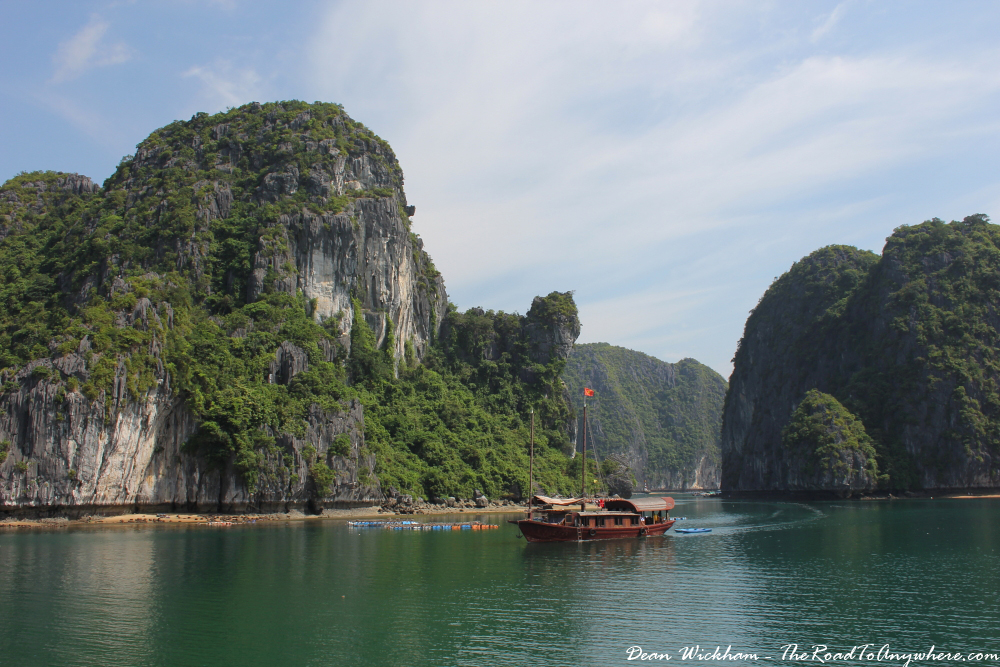 A cruise through beautiful Han La Bay in Vietnam