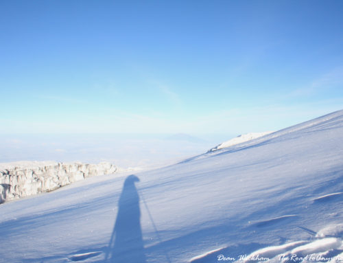 Shadow on the Snow on Mount Kilimanjaro, Tanzania