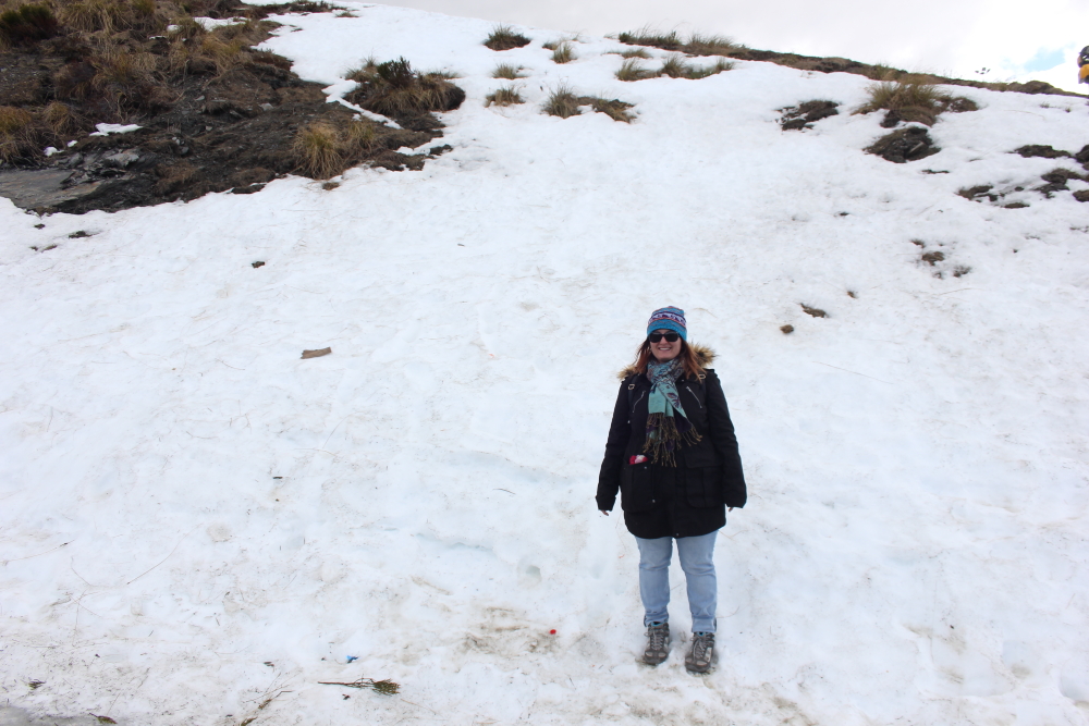 Playing in the snow on Coronet Peak New Zealand